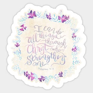 I Can Do All Things - Philippians 4:13 Sticker